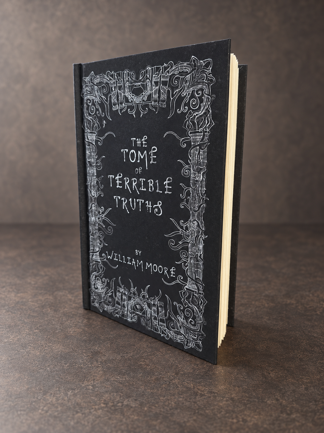 The Tome of Terrible Truths hardback, standing with its illustrated cover visible.